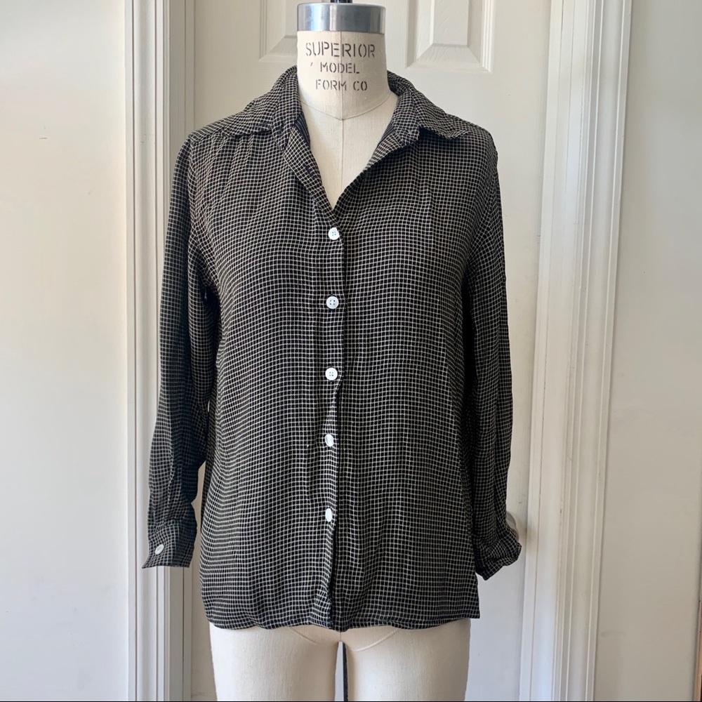 Talbots drapey button down shirt